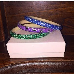 NIB*Vibrant 3 colored bracelets w/ flowers 💐